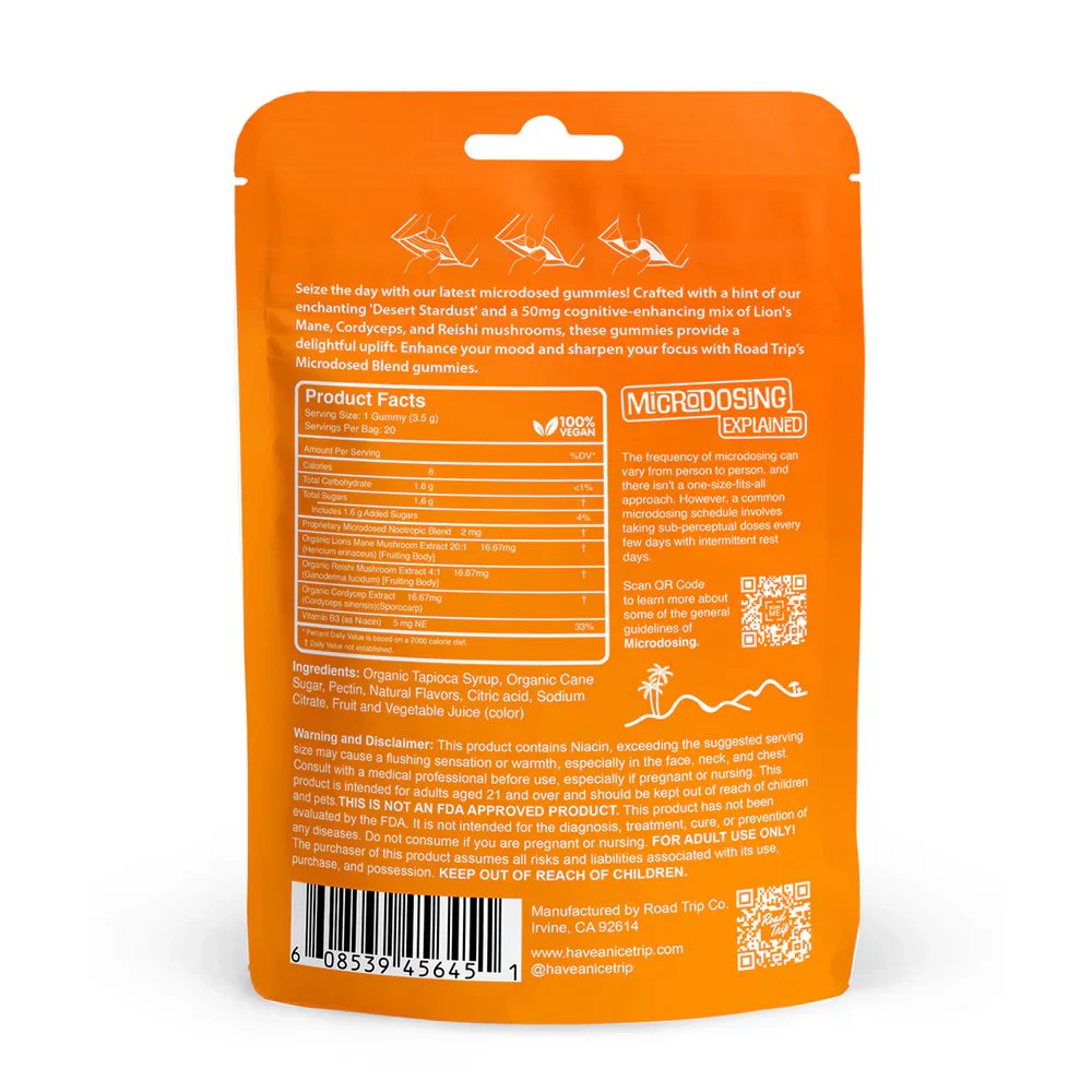 ROAD TRIP: DAY TRIP MICRODOSED GUMMIES + FUNCTIONAL MUSHROOMS - 20 CT - Image 3