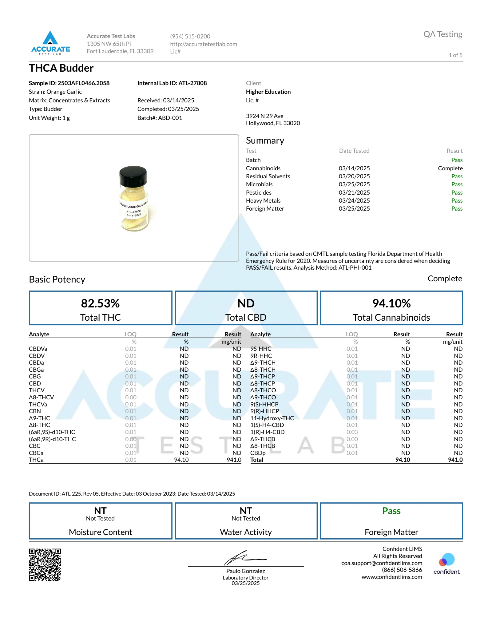HIGHER EDUCATION: COLD CURE THCA BUDDER DABS - 2G - Image 5