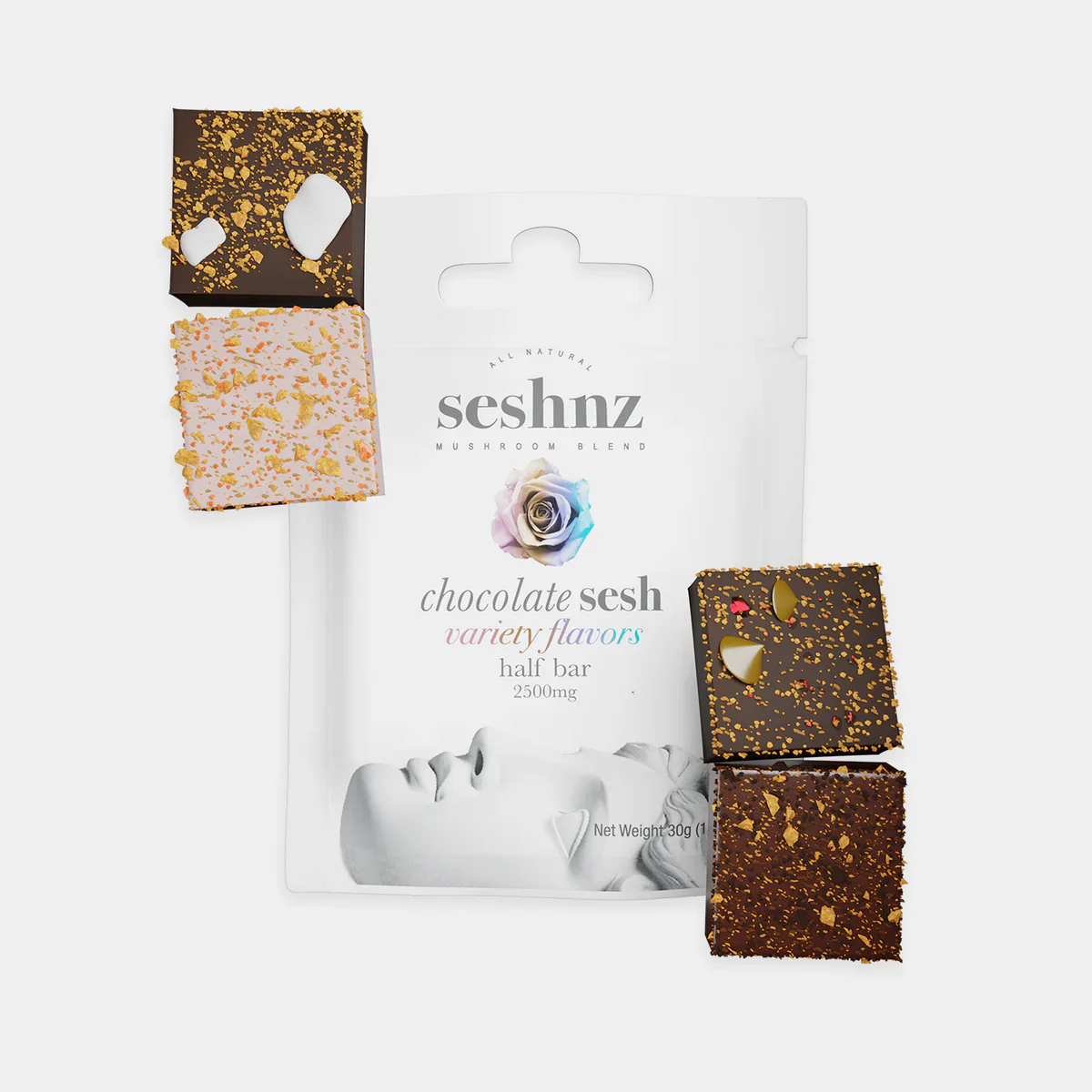 SESHNZ: ORGANIC CHOCOLATE MAGIC MUSHROOM HALF-BARS - 2500MG - Image 11