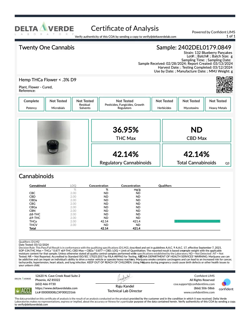 TWENTY ONE CANNABIS: THCA ICY CONE PRE-ROLLED JOINT - 2G - Image 10